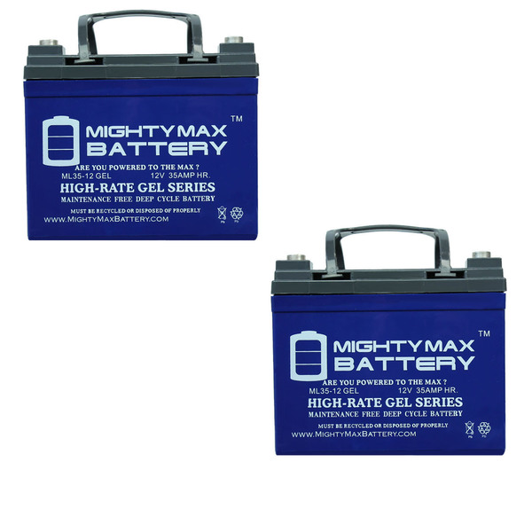 Mighty Max Battery 12V 35AH GEL Replacement for Universal Battery 45976 UB12350 - 2 Pack ML35-12GELMP265